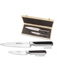 Ariston 2Pc Carving Set In Wood Box